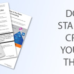Three pages of a white paper overlapping with text that says, "Don't start with CRM until you've read this white paper."