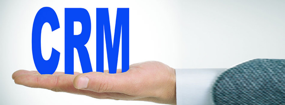Man holding the acronym CRM